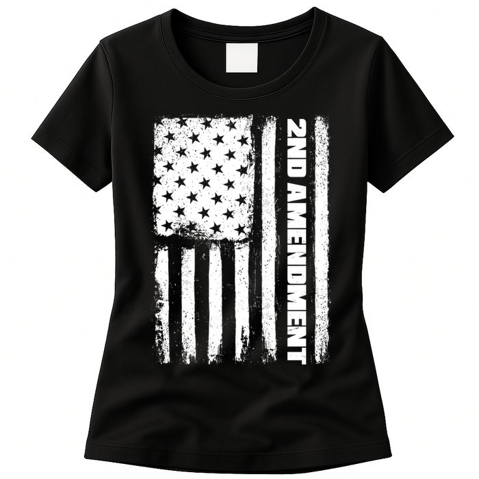 Pro 2nd Amendment American Flag Womens T-Shirt