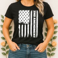 Pro 2nd Amendment American Flag Womens T-Shirt