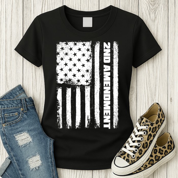 Pro 2nd Amendment American Flag Womens T-Shirt