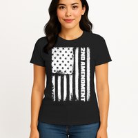 Pro 2nd Amendment American Flag Womens T-Shirt