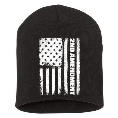 Pro 2nd Amendment American Flag Short Acrylic Beanie
