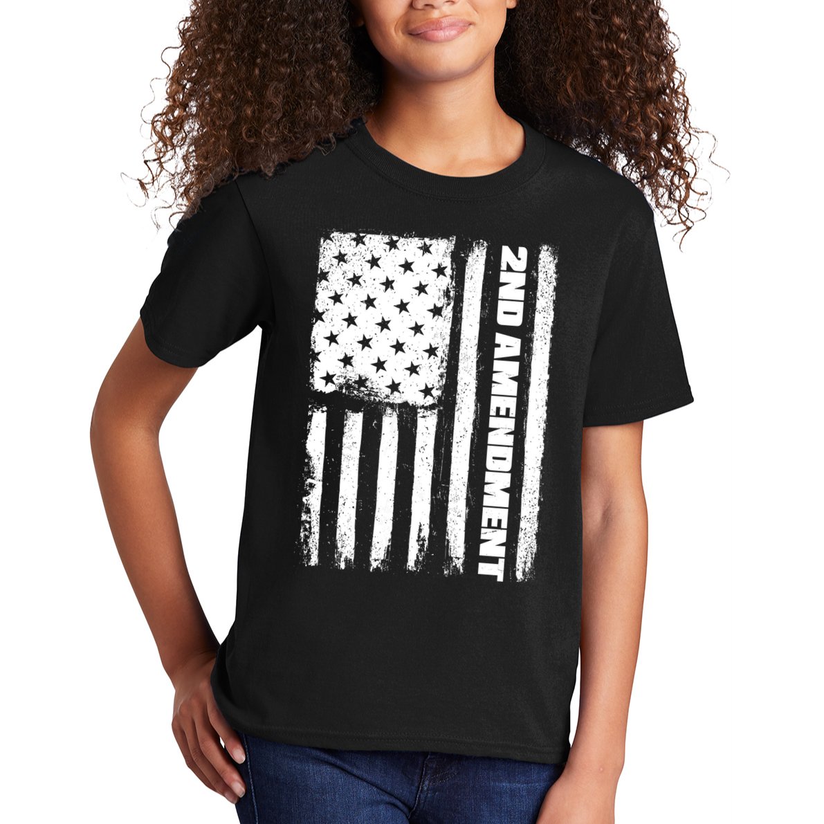Pro 2nd Amendment American Flag Kids T-Shirt