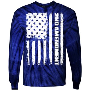 Pro 2nd Amendment American Flag Tie-Dye Long Sleeve Shirt