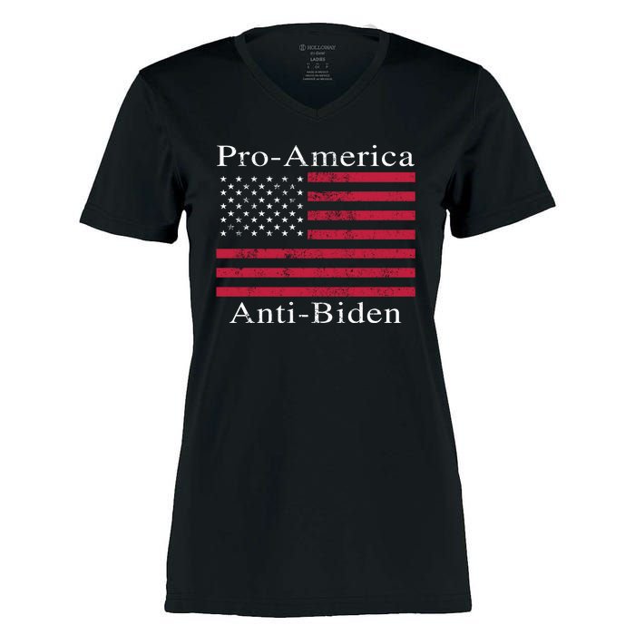 Pro-America Anti-Biden Women's Momentum V-Neck T-Shirt