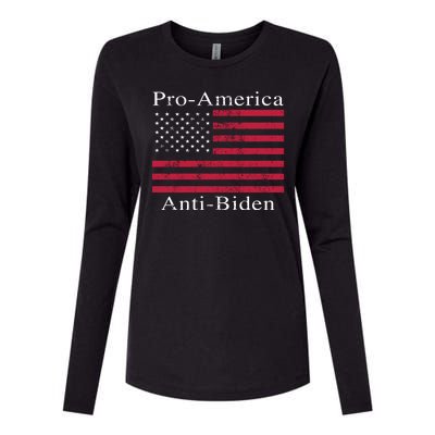 Pro-America Anti-Biden Womens Cotton Relaxed Long Sleeve T-Shirt