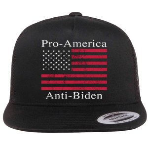 Pro-America Anti-Biden Flat Bill Trucker Hat