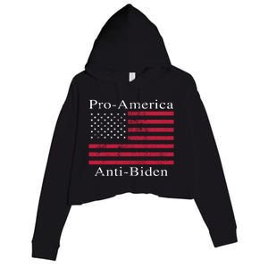 Pro-America Anti-Biden Crop Fleece Hoodie