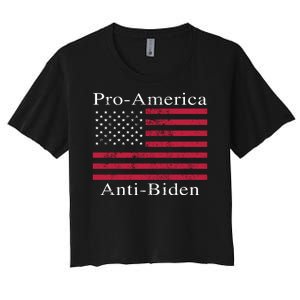 Pro-America Anti-Biden Women's Crop Top Tee