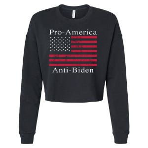 Pro-America Anti-Biden Cropped Pullover Crew