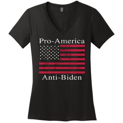 Pro-America Anti-Biden Women's V-Neck T-Shirt