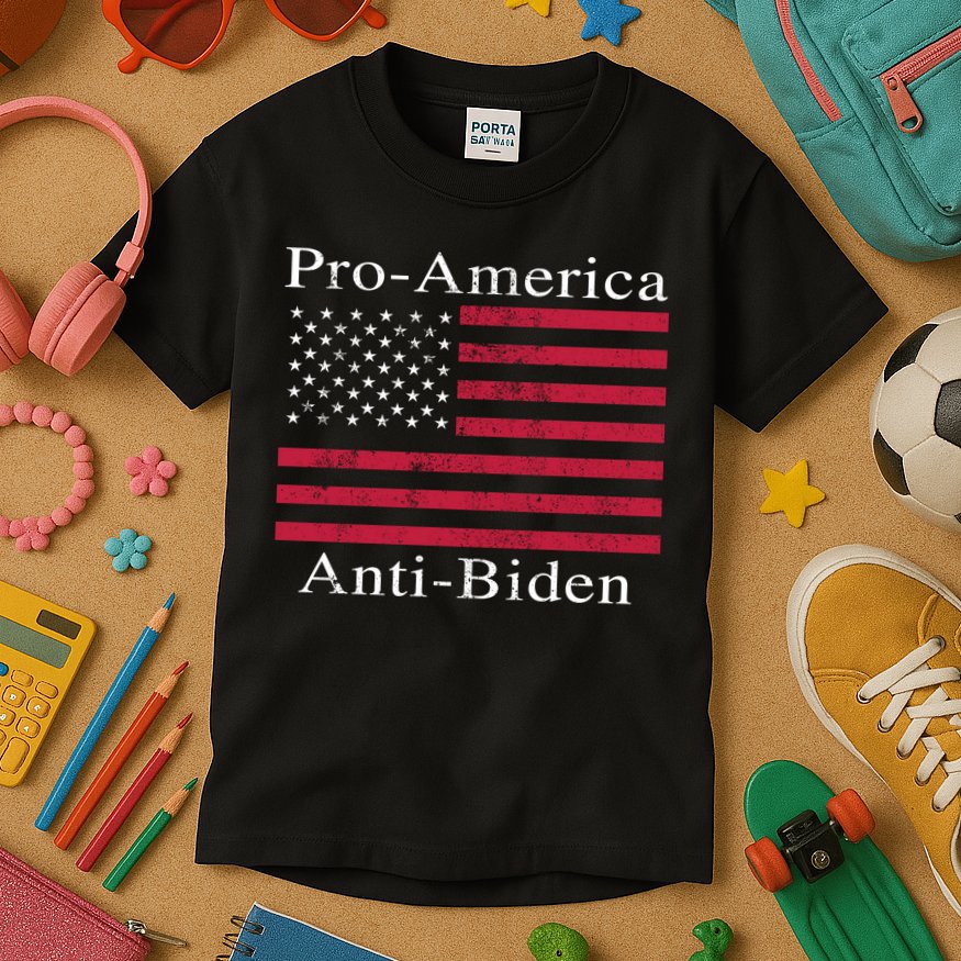 Pro-America Anti-Biden Kids T-Shirt