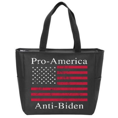 Pro-America Anti-Biden Zip Tote Bag