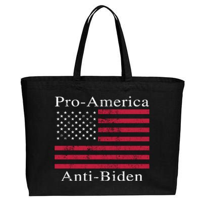 Pro-America Anti-Biden Cotton Canvas Jumbo Tote