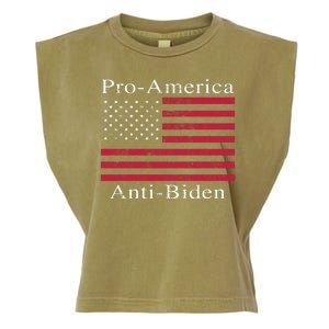 Pro-America Anti-Biden Garment-Dyed Women's Muscle Tee