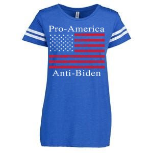 Pro-America Anti-Biden Enza Ladies Jersey Football T-Shirt