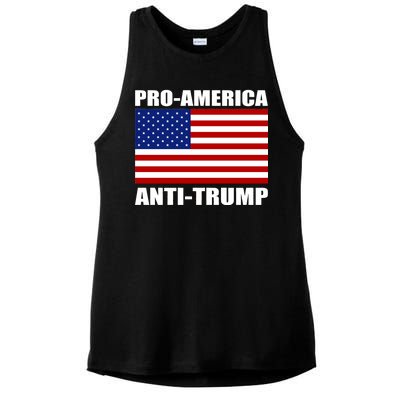 Pro America Anti Trump Ladies PosiCharge Tri-Blend Wicking Tank