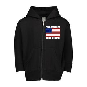 Pro America Anti Trump Toddler Zip Fleece Hoodie