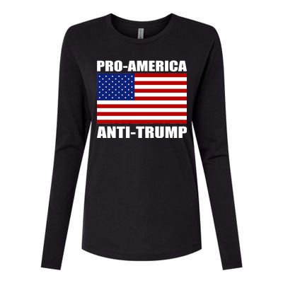 Pro America Anti Trump Womens Cotton Relaxed Long Sleeve T-Shirt