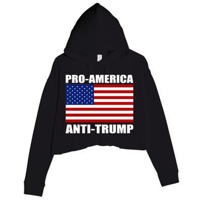 Pro America Anti Trump Crop Fleece Hoodie