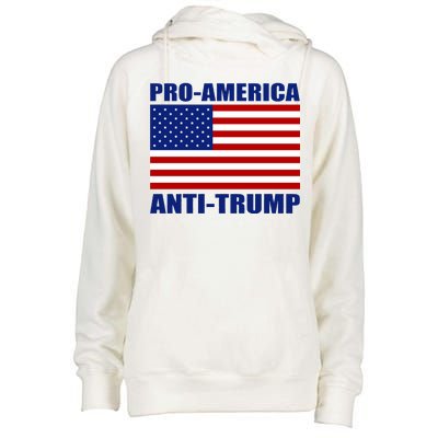 Pro America Anti Trump Womens Funnel Neck Pullover Hood