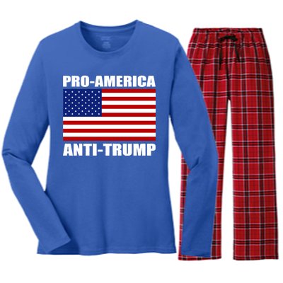 Pro America Anti Trump Women's Long Sleeve Flannel Pajama Set 