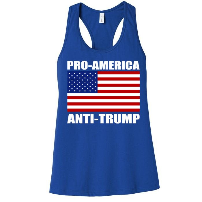 Pro America Anti Trump Women's Racerback Tank