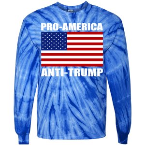 Pro America Anti Trump Tie-Dye Long Sleeve Shirt