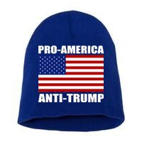 Pro America Anti Trump Short Acrylic Beanie