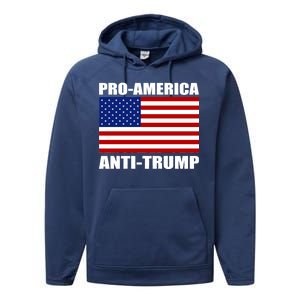 Pro America Anti Trump Performance Fleece Hoodie