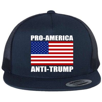 Pro America Anti Trump Flat Bill Trucker Hat