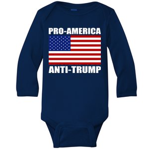 Pro America Anti Trump Baby Long Sleeve Bodysuit