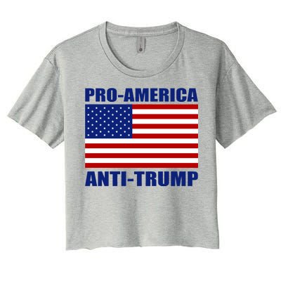 Pro America Anti Trump Women's Crop Top Tee