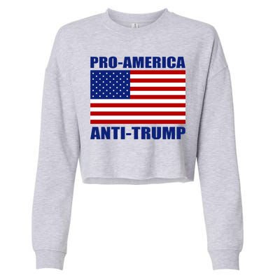 Pro America Anti Trump Cropped Pullover Crew