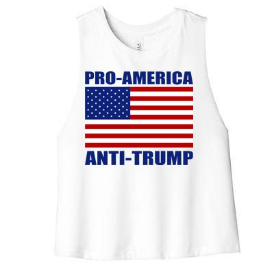 Pro America Anti Trump Women's Racerback Cropped Tank