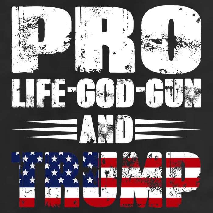 Pro Life God Gun And Trump 7 Panel Mesh Trucker Snapback Hat