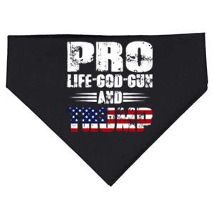 Pro Life God Gun And Trump USA-Made Doggie Bandana