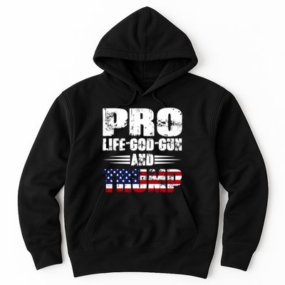 Pro Life God Gun And Trump Hoodie