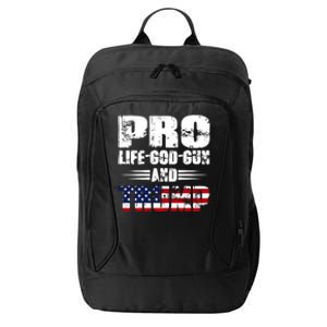 Pro Life God Gun And Trump City Backpack