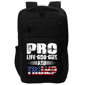 Pro Life God Gun And Trump Impact Tech Backpack