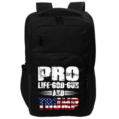 Pro Life God Gun And Trump Impact Tech Backpack