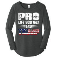 Pro Life God Gun And Trump Women's Perfect Tri Tunic Long Sleeve Shirt