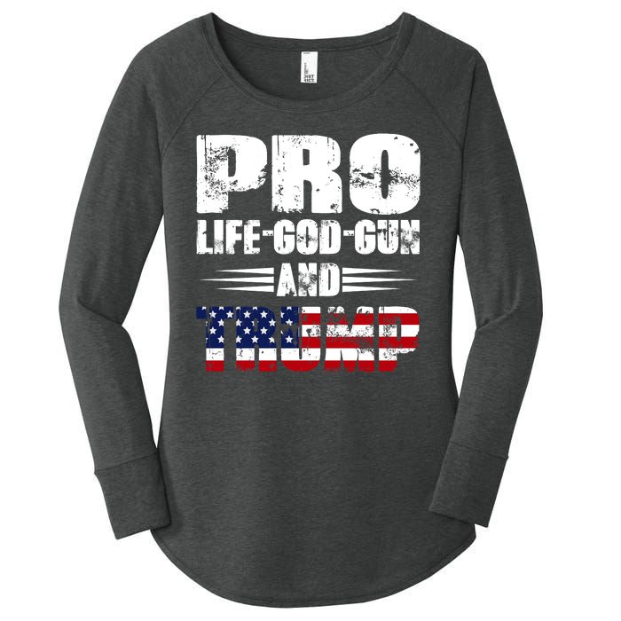 Pro Life God Gun And Trump Women's Perfect Tri Tunic Long Sleeve Shirt