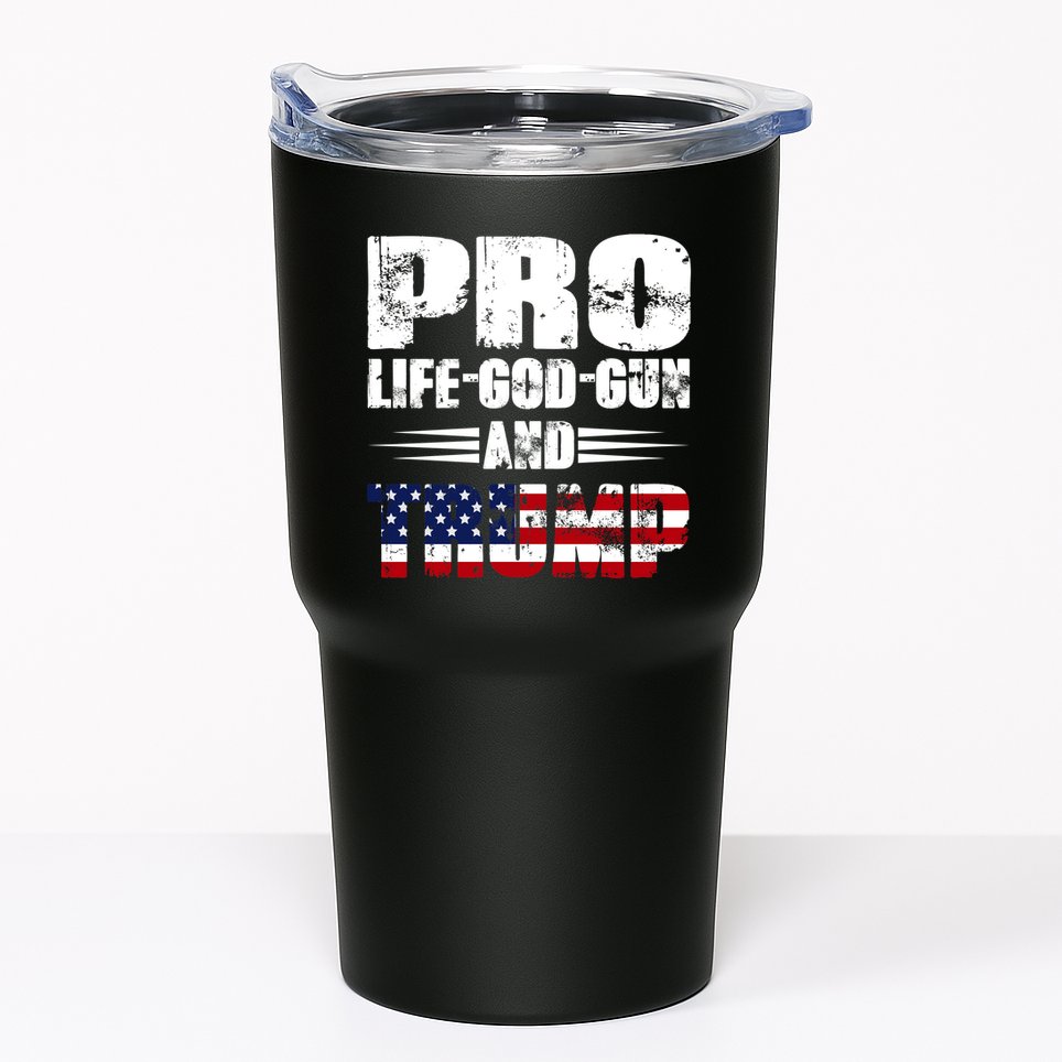 Pro Life God Gun And Trump Tumbler