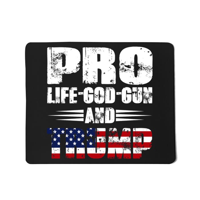 Pro Life God Gun And Trump Mousepad