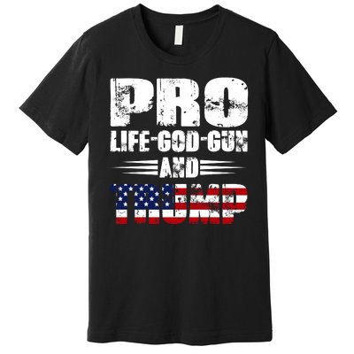 Pro Life God Gun And Trump Premium T-Shirt