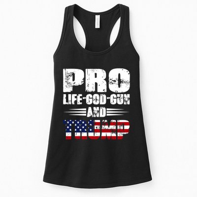 Pro Life God Gun And Trump Womens Tank Top