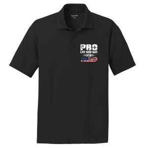 Pro Life God Gun And Trump PosiCharge RacerMesh Polo