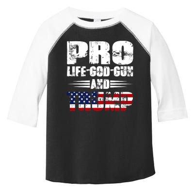 Pro Life God Gun And Trump Toddler Fine Jersey T-Shirt