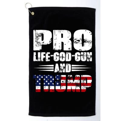 Pro Life God Gun And Trump Platinum Collection Golf Towel