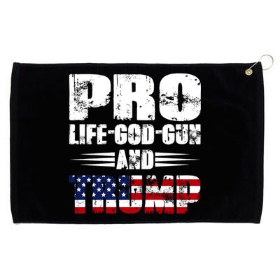 Pro Life God Gun And Trump Grommeted Golf Towel